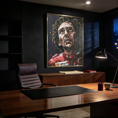Quadro Decorativo Airton Senna Inspiração e Superação