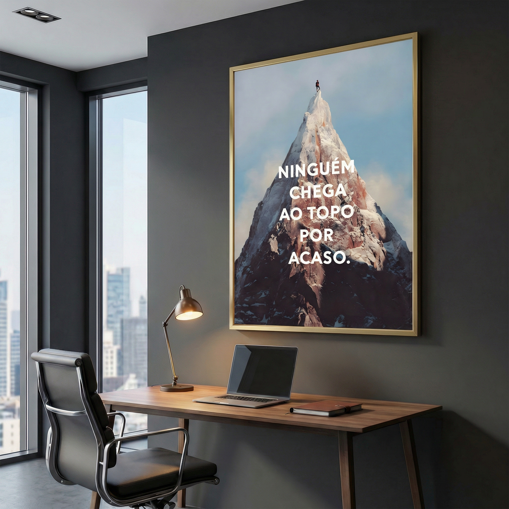 Quadro Decorativo Ninguém Chega Ao Topo Por Acaso