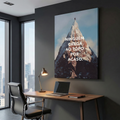 Quadro Decorativo Ninguém Chega Ao Topo Por Acaso