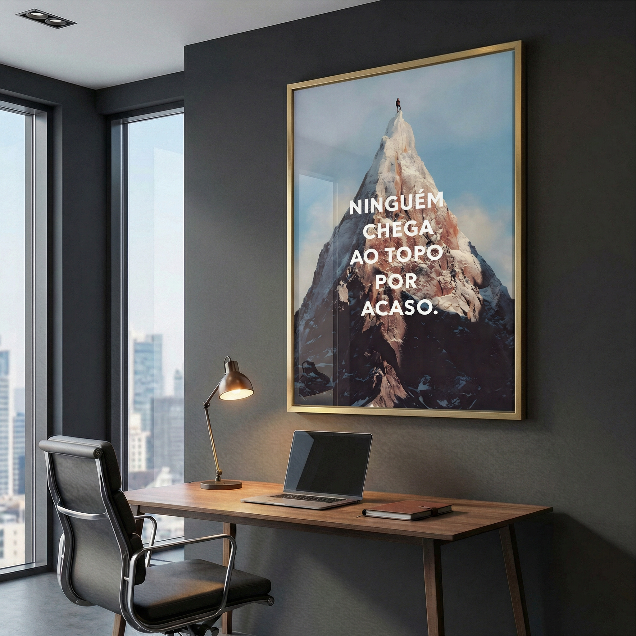 Quadro Decorativo Ninguém Chega Ao Topo Por Acaso