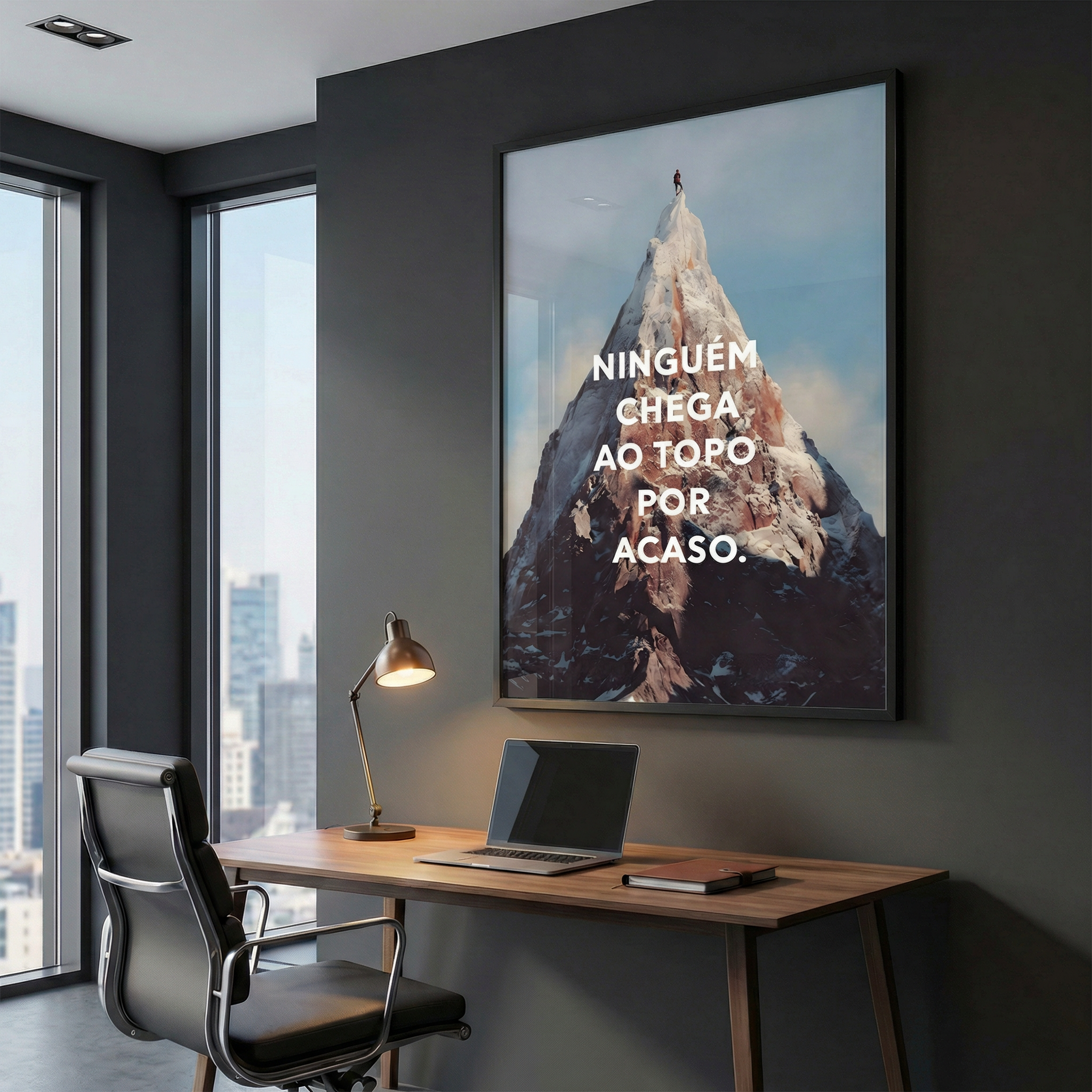 Quadro Decorativo Ninguém Chega Ao Topo Por Acaso